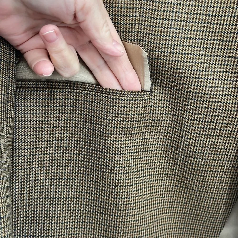 Lauren Ralph Lauren Houndstooth 3 Button Blazer